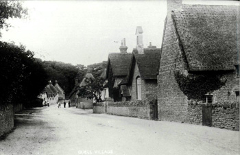 Odell Public Elementary School and High Street about 1920